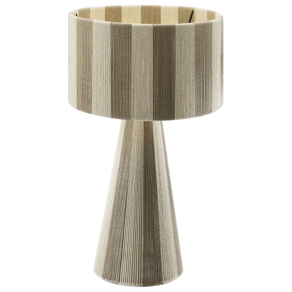 Modway - Renae Handwoven Cotton Thread Striped Table Lamp by Modway  Lighting Table Lamps Gray - EEI-7261-COB