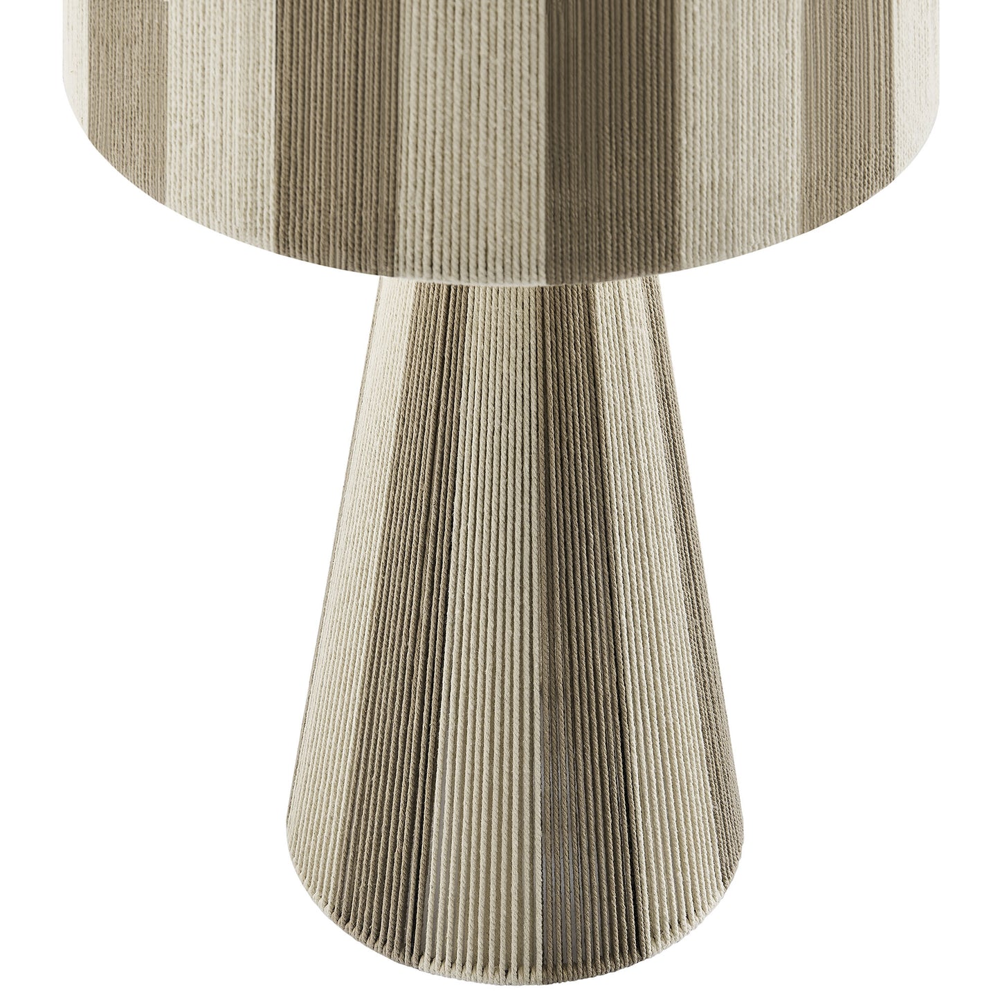 Modway - Renae Handwoven Cotton Thread Striped Table Lamp by Modway  Lighting Table Lamps Gray - EEI-7261-COB