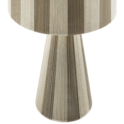 Modway - Renae Handwoven Cotton Thread Striped Table Lamp by Modway  Lighting Table Lamps Gray - EEI-7261-COB