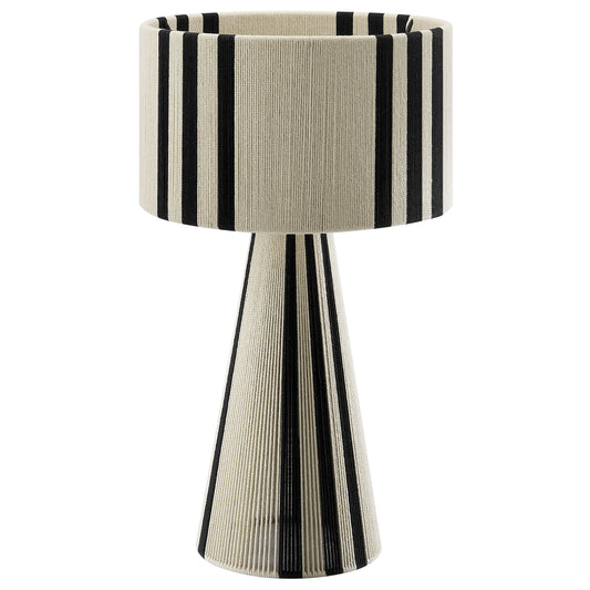 Modway - Gia Handwoven Cotton Thread Striped or Plain Table Lamp by Modway  Lighting Table Lamps Black - EEI-7262-BLK