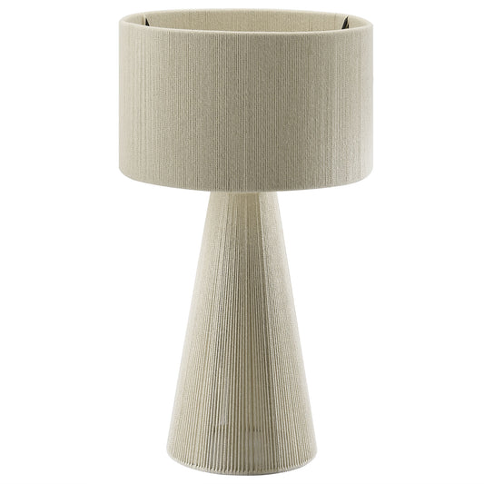Modway - Gia Handwoven Cotton Thread Striped or Plain Table Lamp by Modway  Lighting Table Lamps Brown - EEI-7262-NAT