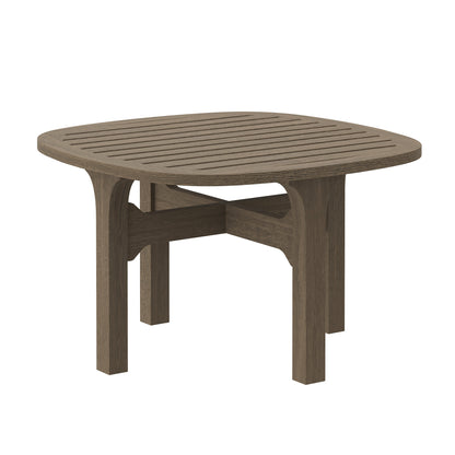 Modway - Saratoga Square Outdoor Patio Teak Wood Side Table by Modway  Outdoor Furniture Bar and Dining Brown - EEI-7263-WGR