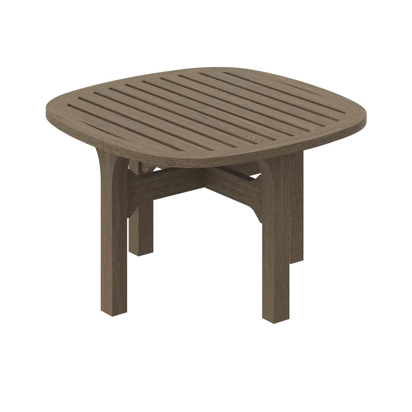 Modway - Saratoga Square Outdoor Patio Teak Wood Side Table by Modway  Outdoor Furniture Bar and Dining Brown - EEI-7263-WGR