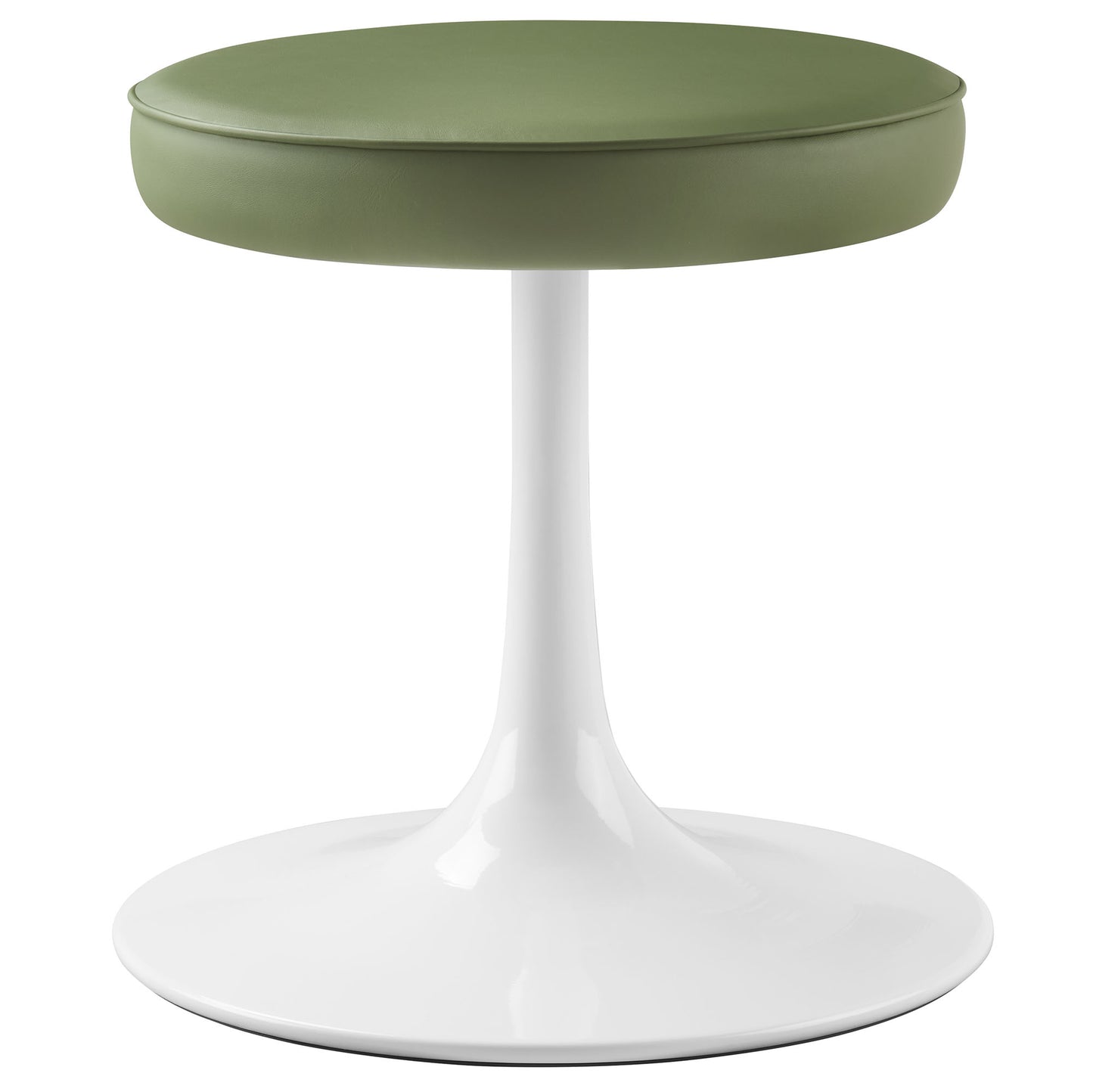 Modway - Lippa Vegan Leather Round Stool by Modway  Bar and Dining Bar and Counter Stools Green - EEI-7264-LEA