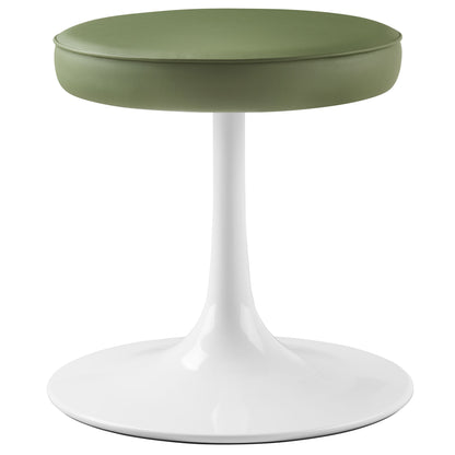 Modway - Lippa Vegan Leather Round Stool by Modway  Bar and Dining Bar and Counter Stools Green - EEI-7264-LEA