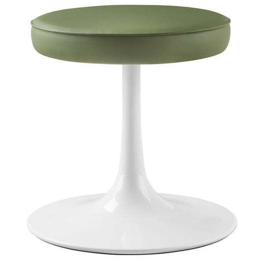 Modway - Lippa Vegan Leather Round Stool by Modway  Bar and Dining Bar and Counter Stools Green - EEI-7264-LEA