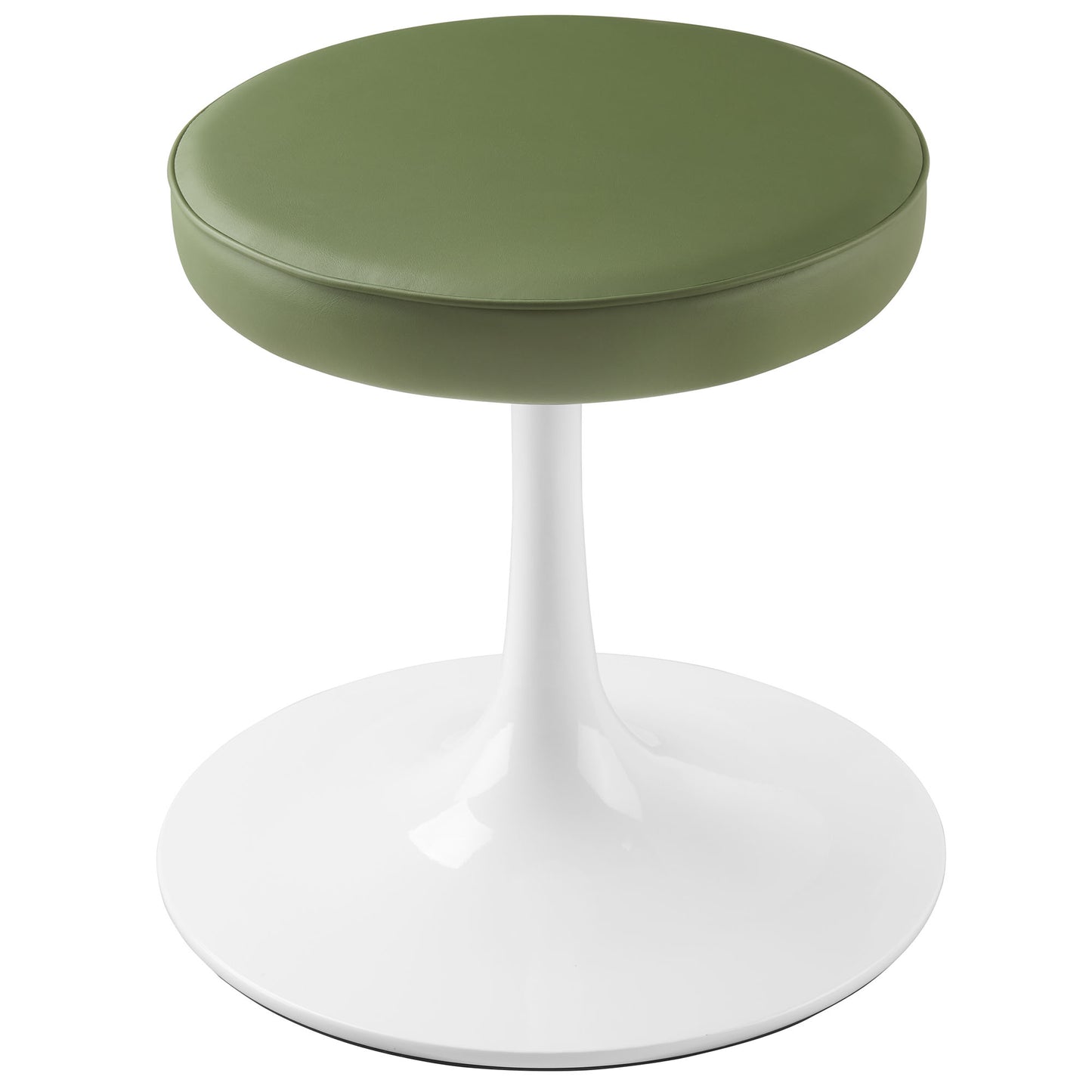 Modway - Lippa Vegan Leather Round Stool by Modway  Bar and Dining Bar and Counter Stools Green - EEI-7264-LEA