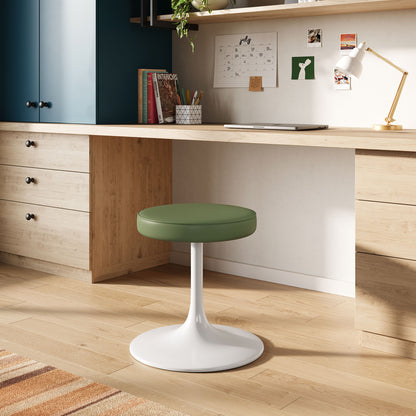 Modway - Lippa Vegan Leather Round Stool by Modway  Bar and Dining Bar and Counter Stools Green - EEI-7264-LEA