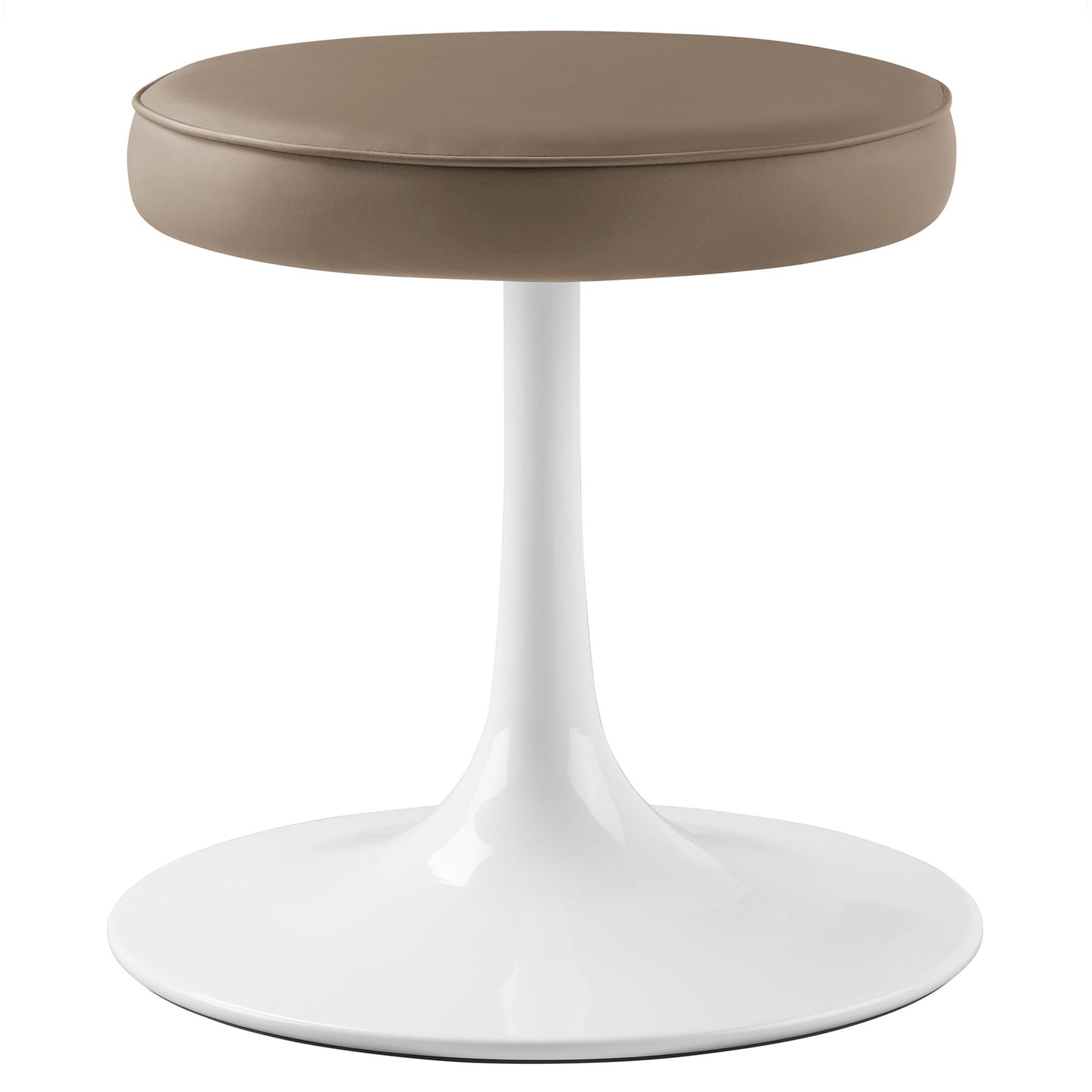 Modway - Lippa Vegan Leather Round Stool by Modway  Bar and Dining Bar and Counter Stools Brown - EEI-7264-MUS