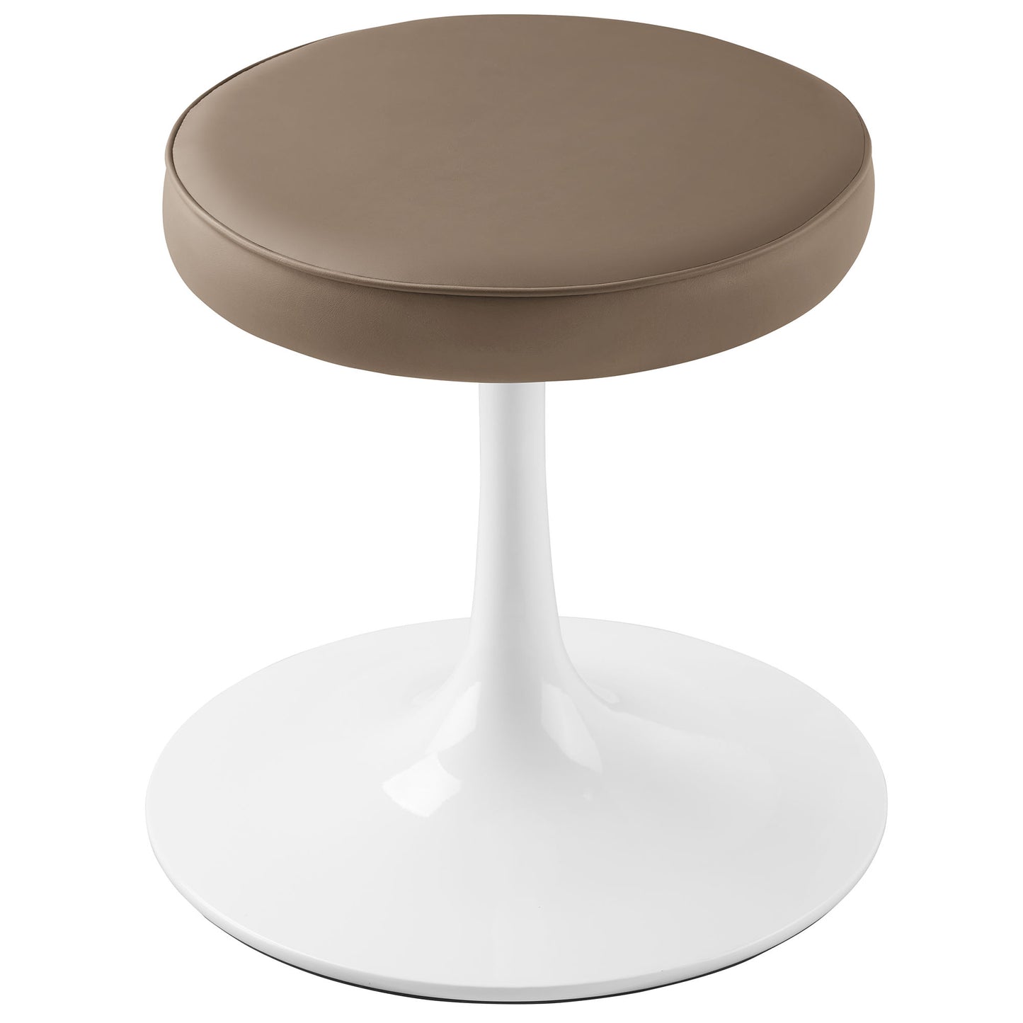 Modway - Lippa Vegan Leather Round Stool by Modway  Bar and Dining Bar and Counter Stools Brown - EEI-7264-MUS