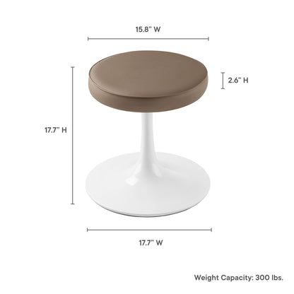 Modway - Lippa Vegan Leather Round Stool by Modway  Bar and Dining Bar and Counter Stools Brown - EEI-7264-MUS