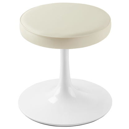 Modway - Lippa Vegan Leather Round Stool by Modway  Bar and Dining Bar and Counter Stools Ivory - EEI-7264-STO