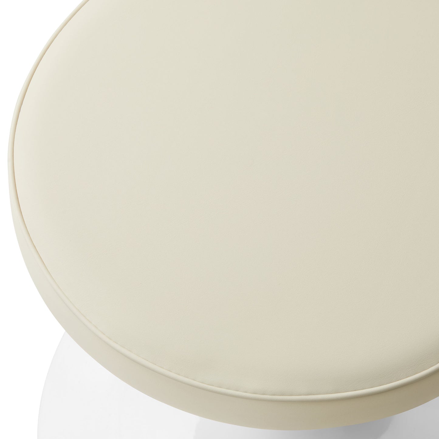 Modway - Lippa Vegan Leather Round Stool by Modway  Bar and Dining Bar and Counter Stools Ivory - EEI-7264-STO