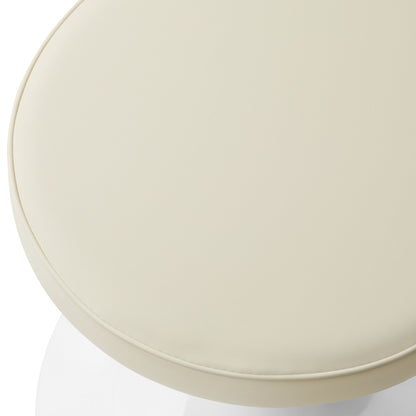 Modway - Lippa Vegan Leather Round Stool by Modway  Bar and Dining Bar and Counter Stools Ivory - EEI-7264-STO