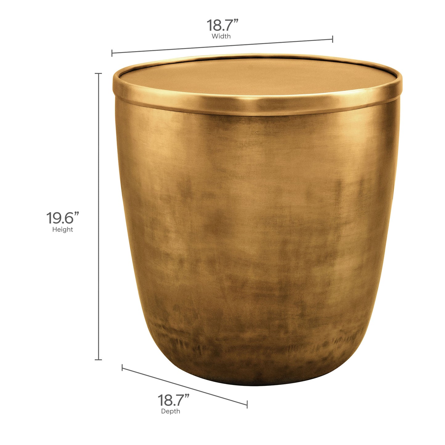 Modway - Viora Metal Storage Side Table by Modway  Living Room Tables Brown - EEI-7272-BBR