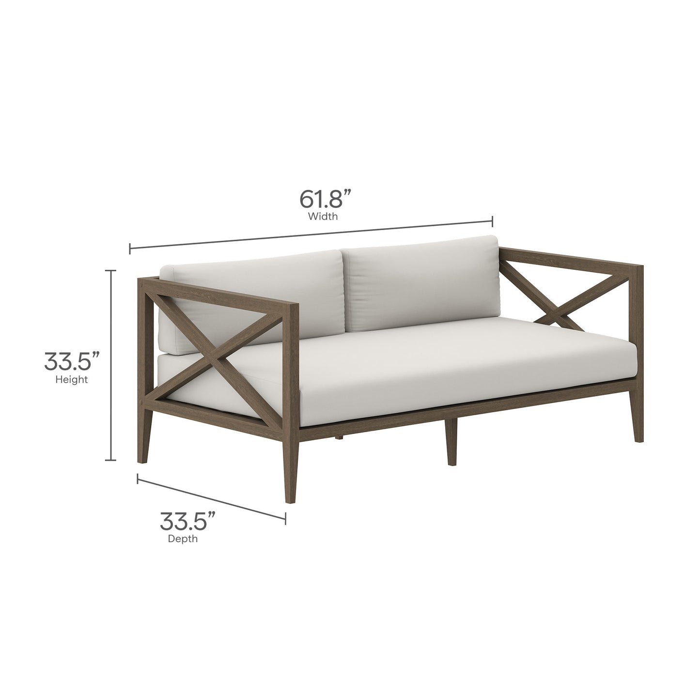 Modway - Northlake 5-Piece Outdoor Patio Teak Wood Furniture Set by Modway  Outdoor Furniture Sofa Sectionals Brown - EEI-7274-WGR-WHI