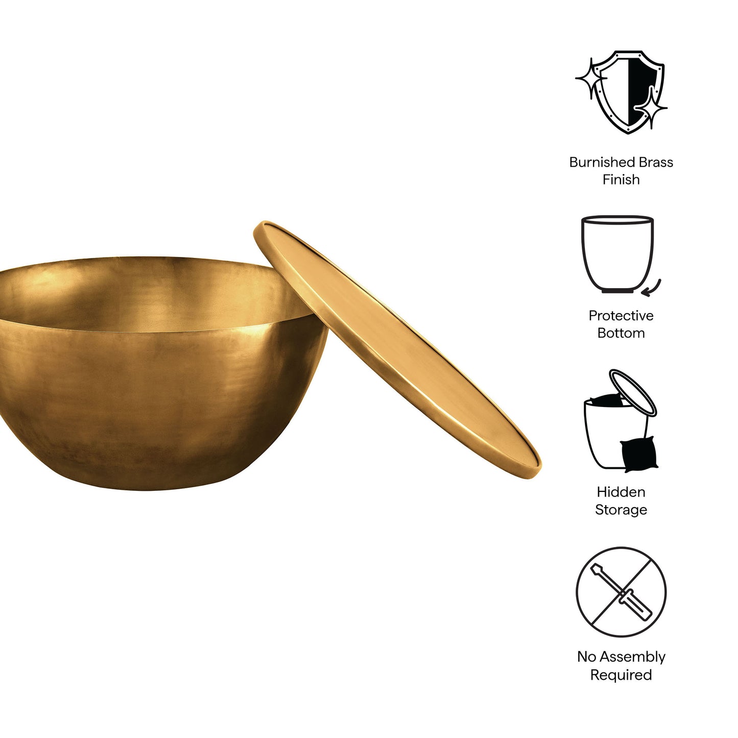 Modway - Viora 32 Inch Metal Storage Coffee Table by Modway  Living Room Tables Brown - EEI-7277-BBR