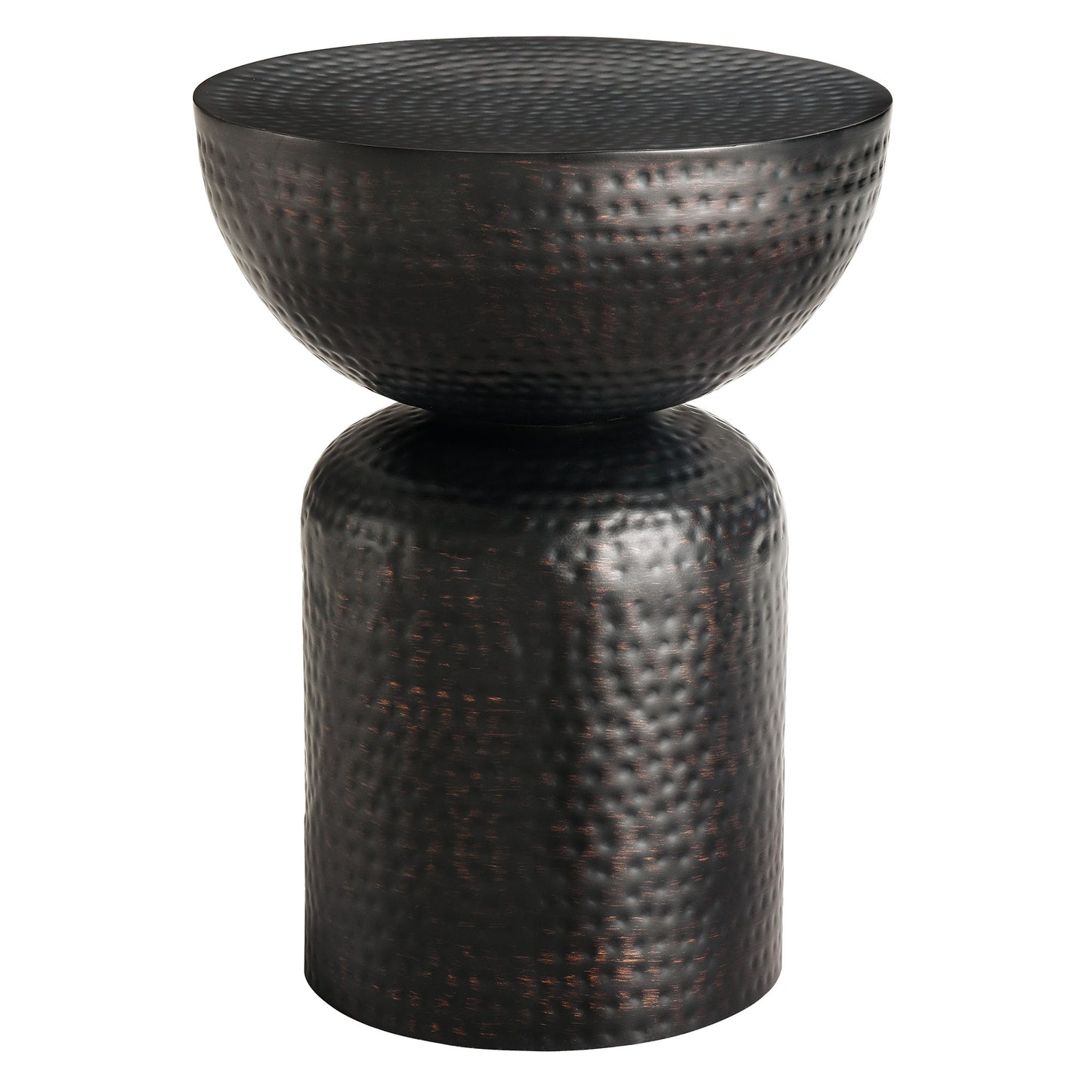 Modway - Mella Metal Hammered Side Table by Modway  Living Room Tables Black - EEI-7278-BLK