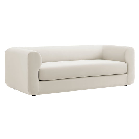 Modway - Leif 89" Performance Velvet Upholstered Sofa by Modway  Living Room Sofas and Armchairs White - EEI-7281-ALA