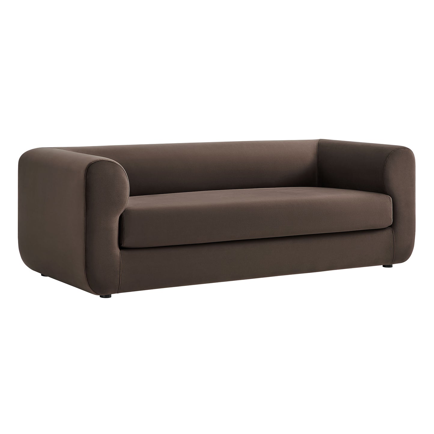 Modway - Leif 89" Performance Velvet Upholstered Sofa by Modway  Living Room Sofas and Armchairs Brown - EEI-7281-CHB