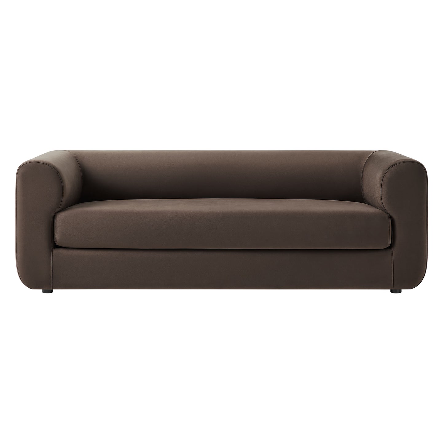 Modway - Leif 89" Performance Velvet Upholstered Sofa by Modway  Living Room Sofas and Armchairs Brown - EEI-7281-CHB