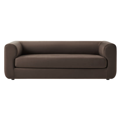 Modway - Leif 89" Performance Velvet Upholstered Sofa by Modway  Living Room Sofas and Armchairs Brown - EEI-7281-CHB
