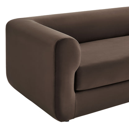 Modway - Leif 89" Performance Velvet Upholstered Sofa by Modway  Living Room Sofas and Armchairs Brown - EEI-7281-CHB