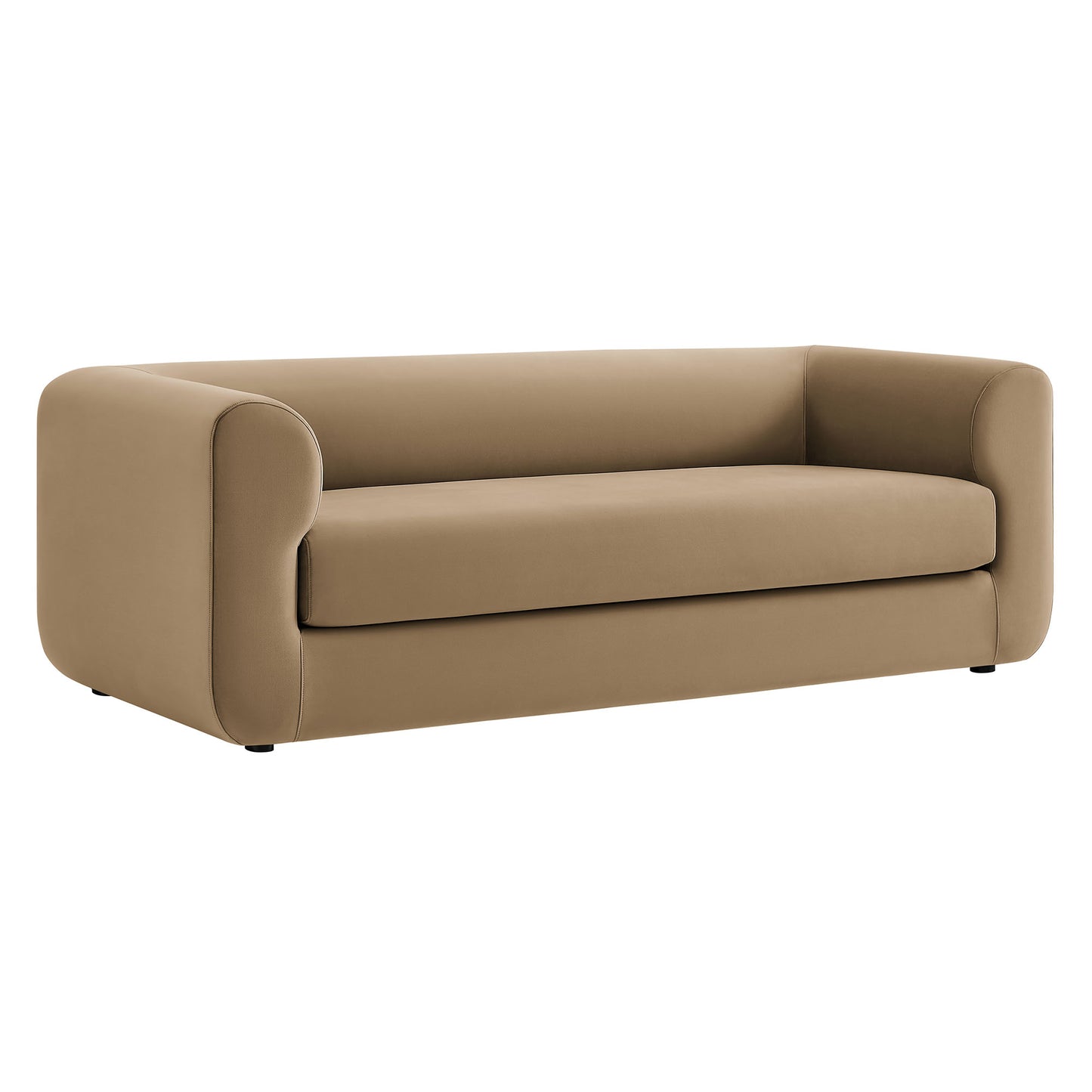 Modway - Leif 89" Performance Velvet Upholstered Sofa by Modway  Living Room Sofas and Armchairs Brown - EEI-7281-TAU