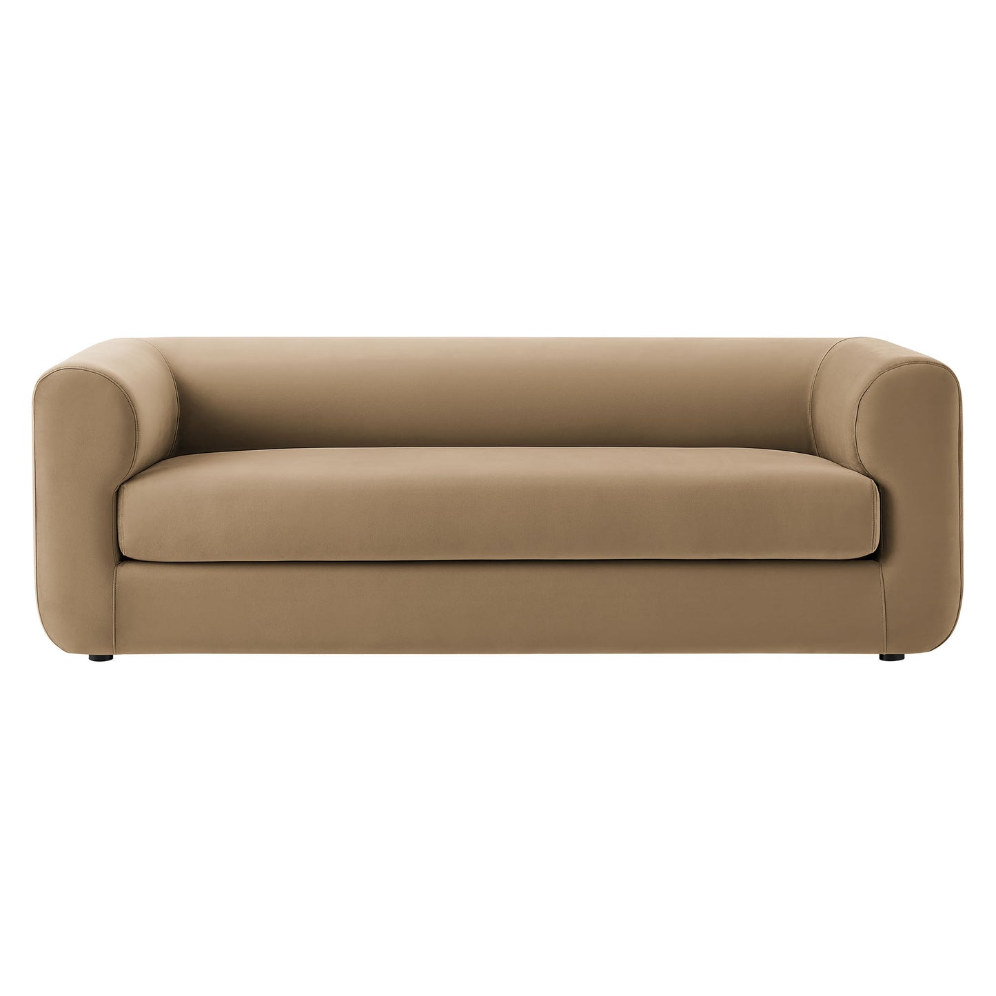 Modway - Leif 89" Performance Velvet Upholstered Sofa by Modway  Living Room Sofas and Armchairs Brown - EEI-7281-TAU