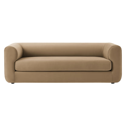 Modway - Leif 89" Performance Velvet Upholstered Sofa by Modway  Living Room Sofas and Armchairs Brown - EEI-7281-TAU
