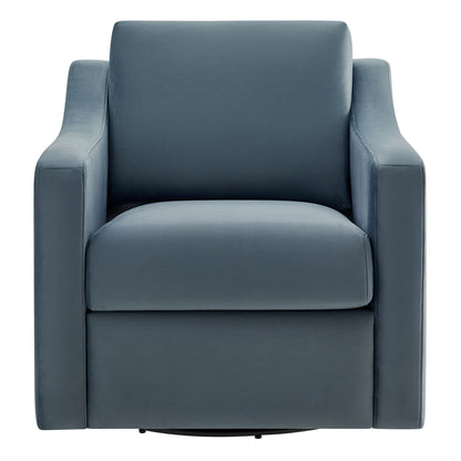 Modway - Liora Performance Velvet Armchair by Modway  Living Room Sofas and Armchairs Blue - EEI-7282-CAB