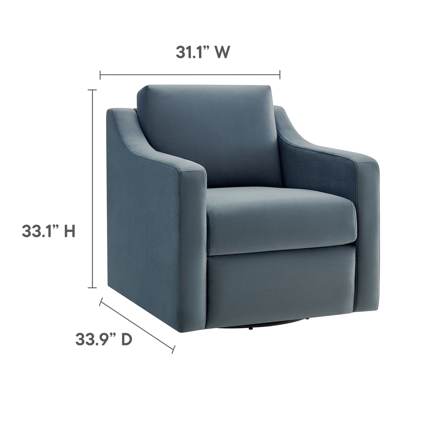 Modway - Liora Performance Velvet Armchair by Modway  Living Room Sofas and Armchairs Blue - EEI-7282-CAB
