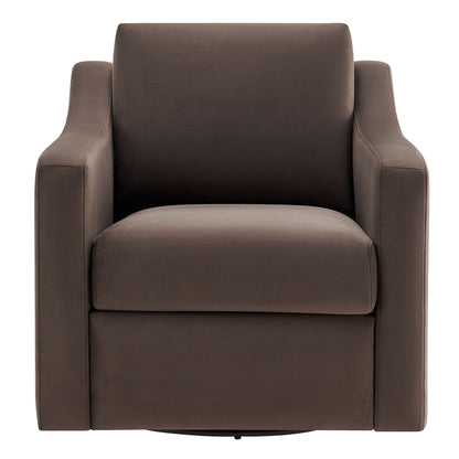 Modway - Liora Performance Velvet Armchair by Modway  Living Room Sofas and Armchairs Brown - EEI-7282-CHB