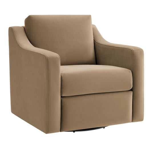 Modway - Liora Performance Velvet Armchair by Modway  Living Room Sofas and Armchairs Brown - EEI-7282-TAU