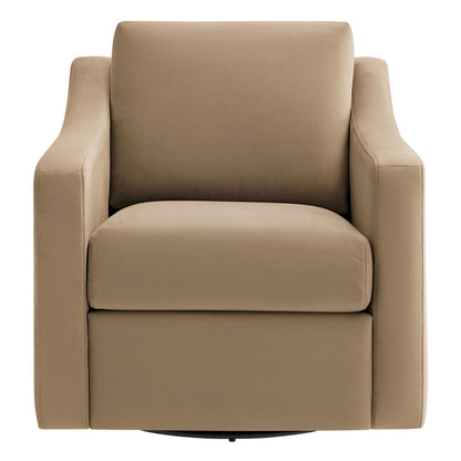 Modway - Liora Performance Velvet Armchair by Modway  Living Room Sofas and Armchairs Brown - EEI-7282-TAU
