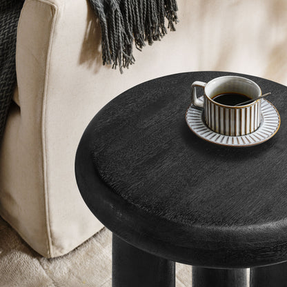 Modway - Mavina Mango Wood Side Table by Modway  Living Room Tables Black - EEI-7284-BLK