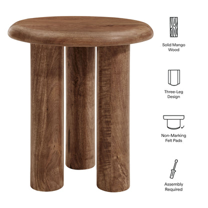 Modway - Mavina Mango Wood Side Table by Modway  Living Room Tables Brown - EEI-7284-WAL