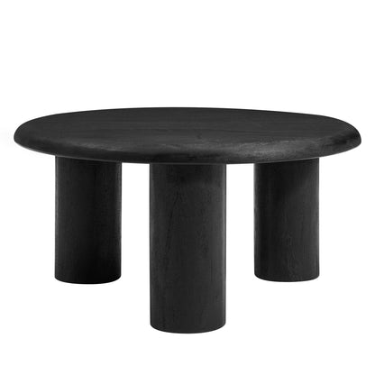 Modway - Mavina Round Mango Wood Coffee Table by Modway  Living Room Tables Black - EEI-7286-BLK