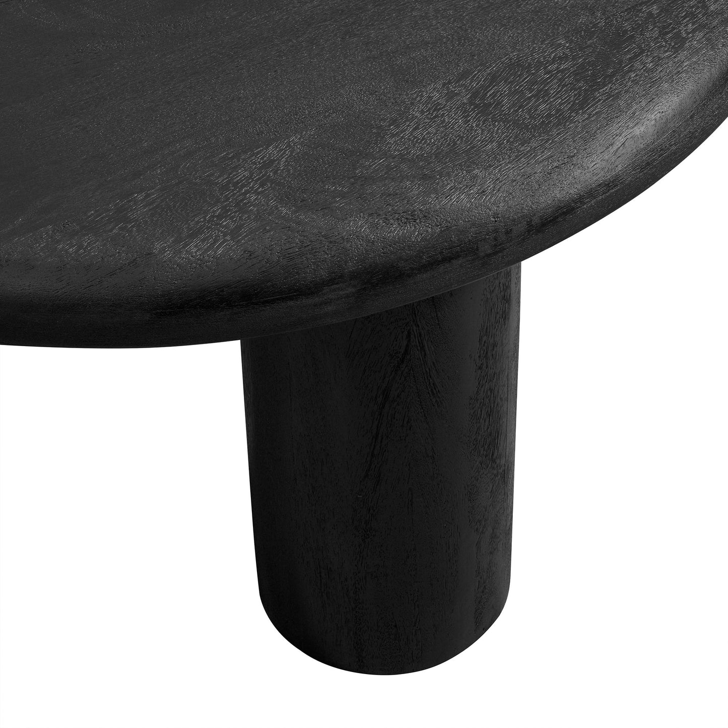 Modway - Mavina Round Mango Wood Coffee Table by Modway  Living Room Tables Black - EEI-7286-BLK