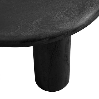 Modway - Mavina Round Mango Wood Coffee Table by Modway  Living Room Tables Black - EEI-7286-BLK