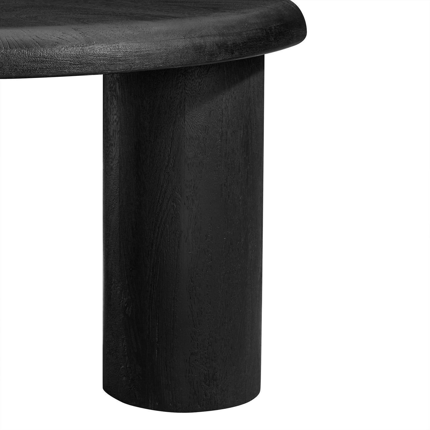 Modway - Mavina Round Mango Wood Coffee Table by Modway  Living Room Tables Black - EEI-7286-BLK
