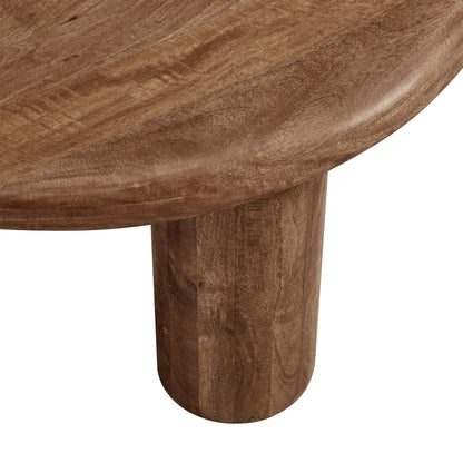 Modway - Mavina Round Mango Wood Coffee Table by Modway  Living Room Tables Brown - EEI-7286-WAL