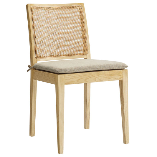 Modway - Ovard Wood and Rattan Dining Chair by Modway  Bar and Dining Dining Chairs Brown - EEI-7288-NAT-BEI