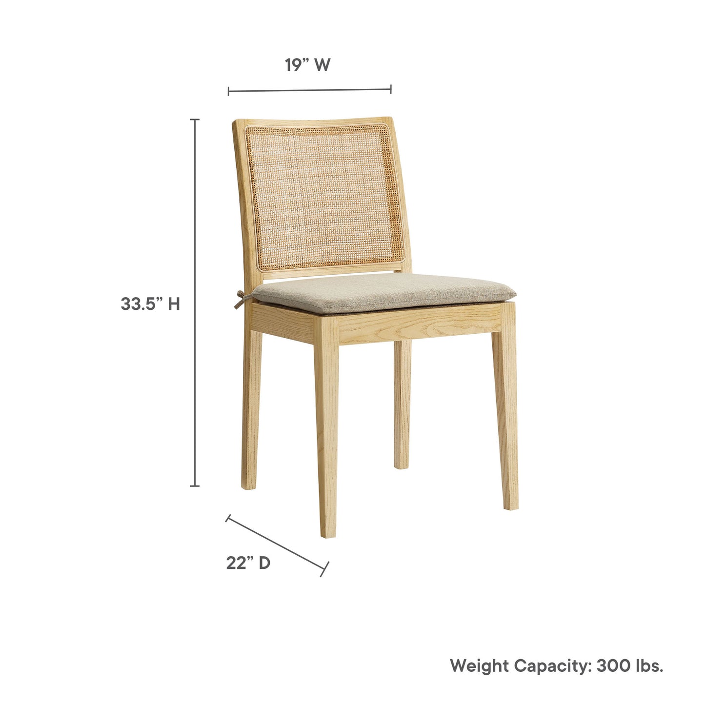 Modway - Ovard Wood and Rattan Dining Chair by Modway  Bar and Dining Dining Chairs Brown - EEI-7288-NAT-BEI