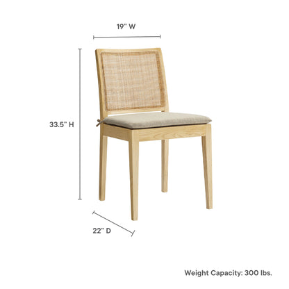 Modway - Ovard Wood and Rattan Dining Chair by Modway  Bar and Dining Dining Chairs Brown - EEI-7288-NAT-BEI