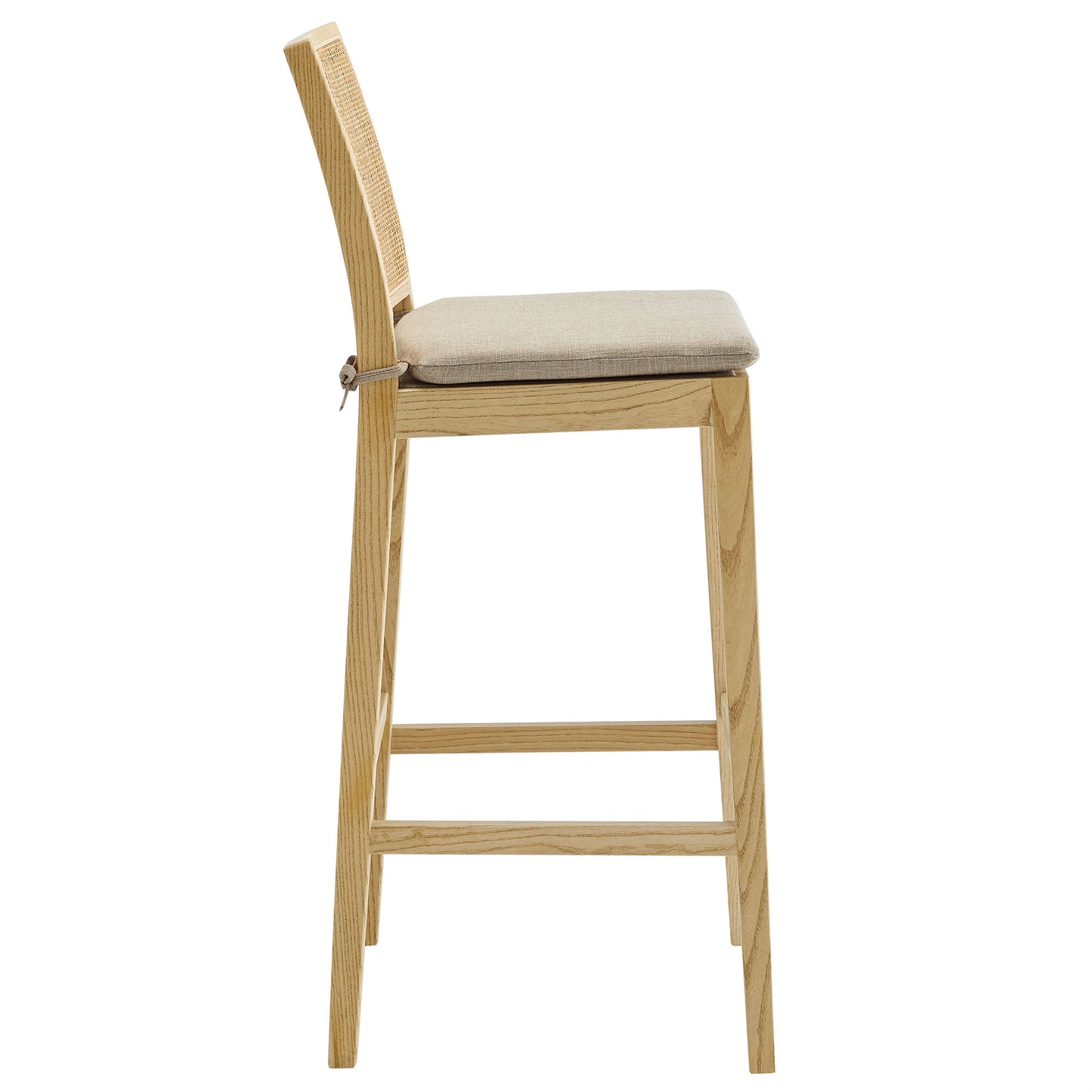 Modway - Ovard Wood and Rattan Bar Stool by Modway  Bar and Dining Bar and Counter Stools Brown - EEI-7289-NAT-BEI