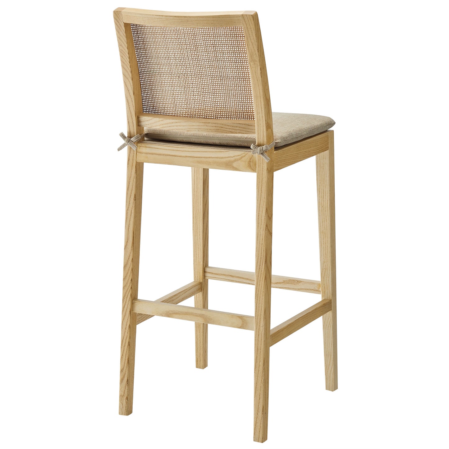 Modway - Ovard Wood and Rattan Bar Stool by Modway  Bar and Dining Bar and Counter Stools Brown - EEI-7289-NAT-BEI