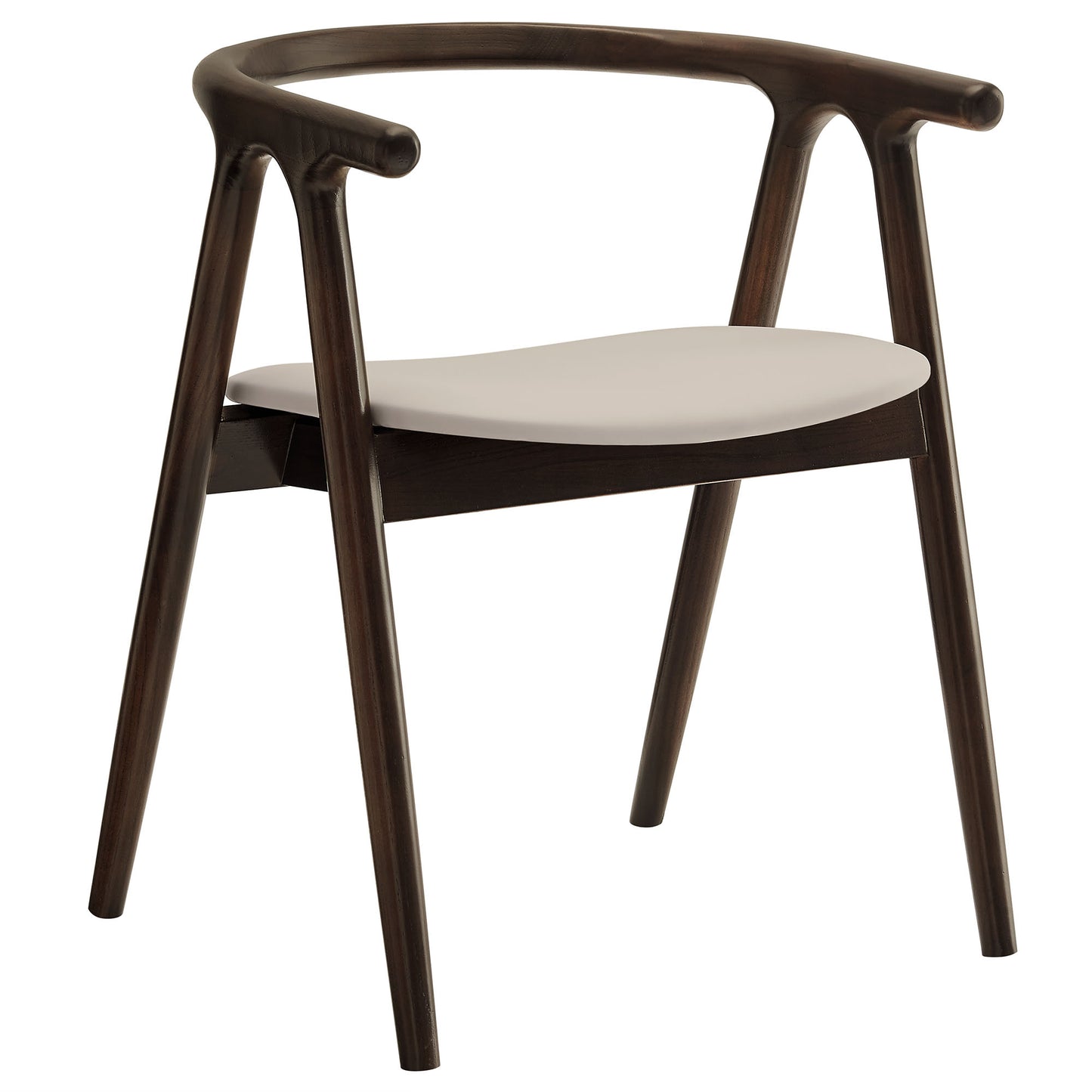 Modway - Henry Vegan Leather and Wood Dining Chair by Modway  Bar and Dining Dining Chairs White - EEI-7291-STO