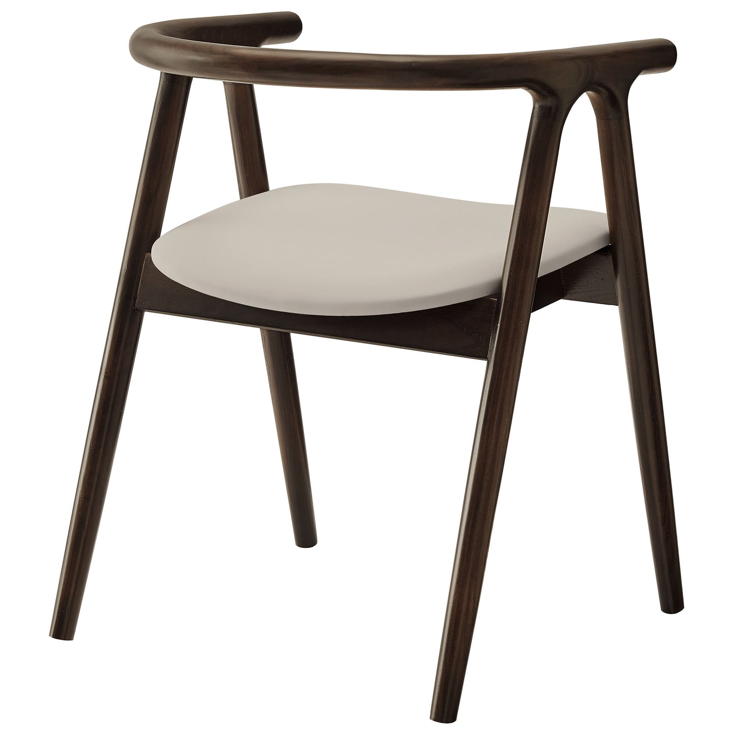Modway - Henry Vegan Leather and Wood Dining Chair by Modway  Bar and Dining Dining Chairs White - EEI-7291-STO
