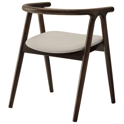 Modway - Henry Vegan Leather and Wood Dining Chair by Modway  Bar and Dining Dining Chairs White - EEI-7291-STO